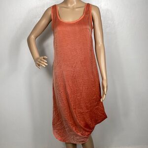 Ronen Chen Yam Color Scoop Neck Sleeveless Midi Dress Size 6